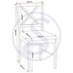 Balfour 1+4 Dining Set - White/Oak Effect/Grey Fabric