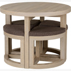 Cambourne Stowaway Dining Set X4 Chairs - Light Sonoma Oak