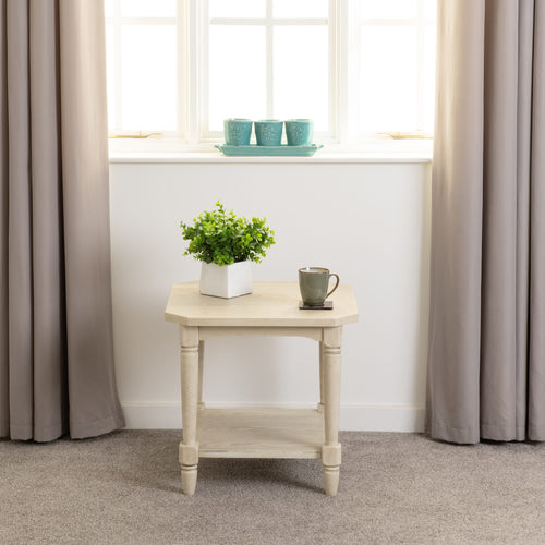 Chantilly Side Table - Antique Cream