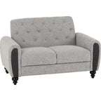 Chester 3+2 Suite - Light Grey Fabric
