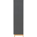 Cleveland 2 Door Wardrobe - White/Grey Metal Effect