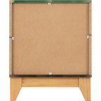 Cleveland 3 Drawer Bedside - White/Grey Metal Effect