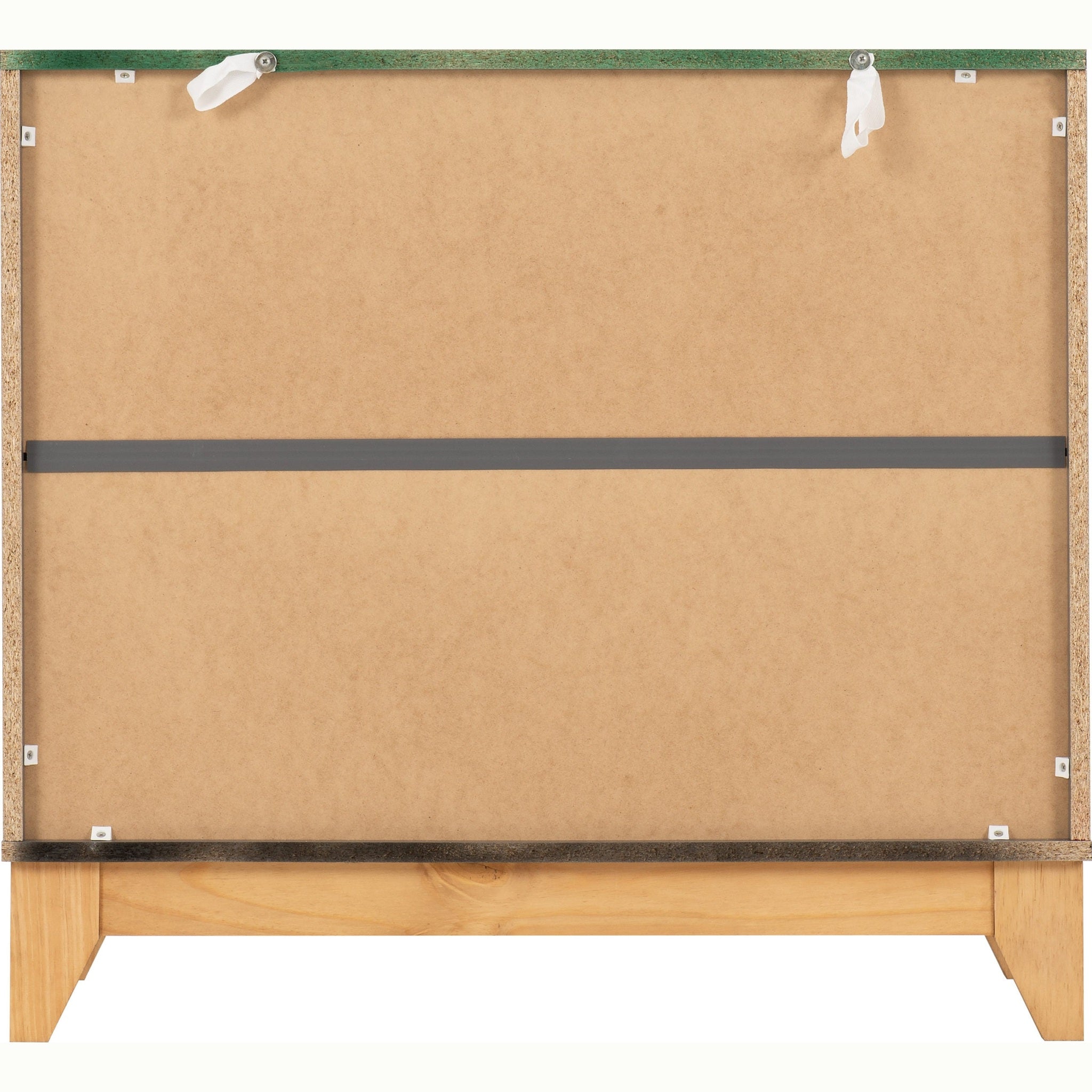 Cleveland 3 Drawer Chest - White/Grey Metal Effect