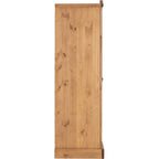 Corona 1 Door Wardrobe - Distressed Waxed Pine