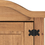 Corona 1 Door Wardrobe - Distressed Waxed Pine