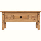 Corona 1 Drawer Coffee Table - Distressed Wax Pine