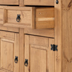 Corona 2 Door 2 Drawer Sideboard - Distressed Waxed Pine