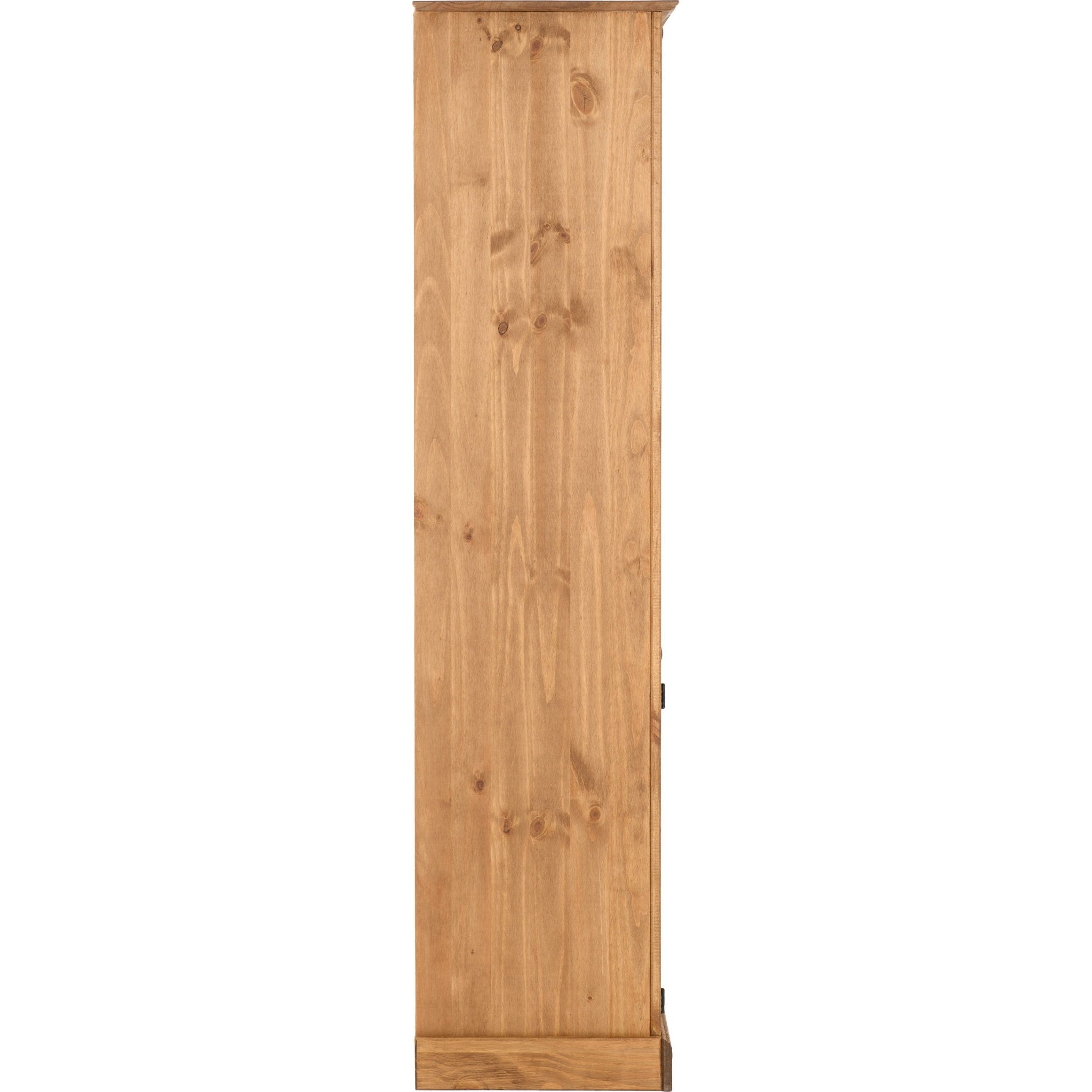 Corona 2 Door Display Unit/Bookcase - Distressed Waxed Pine