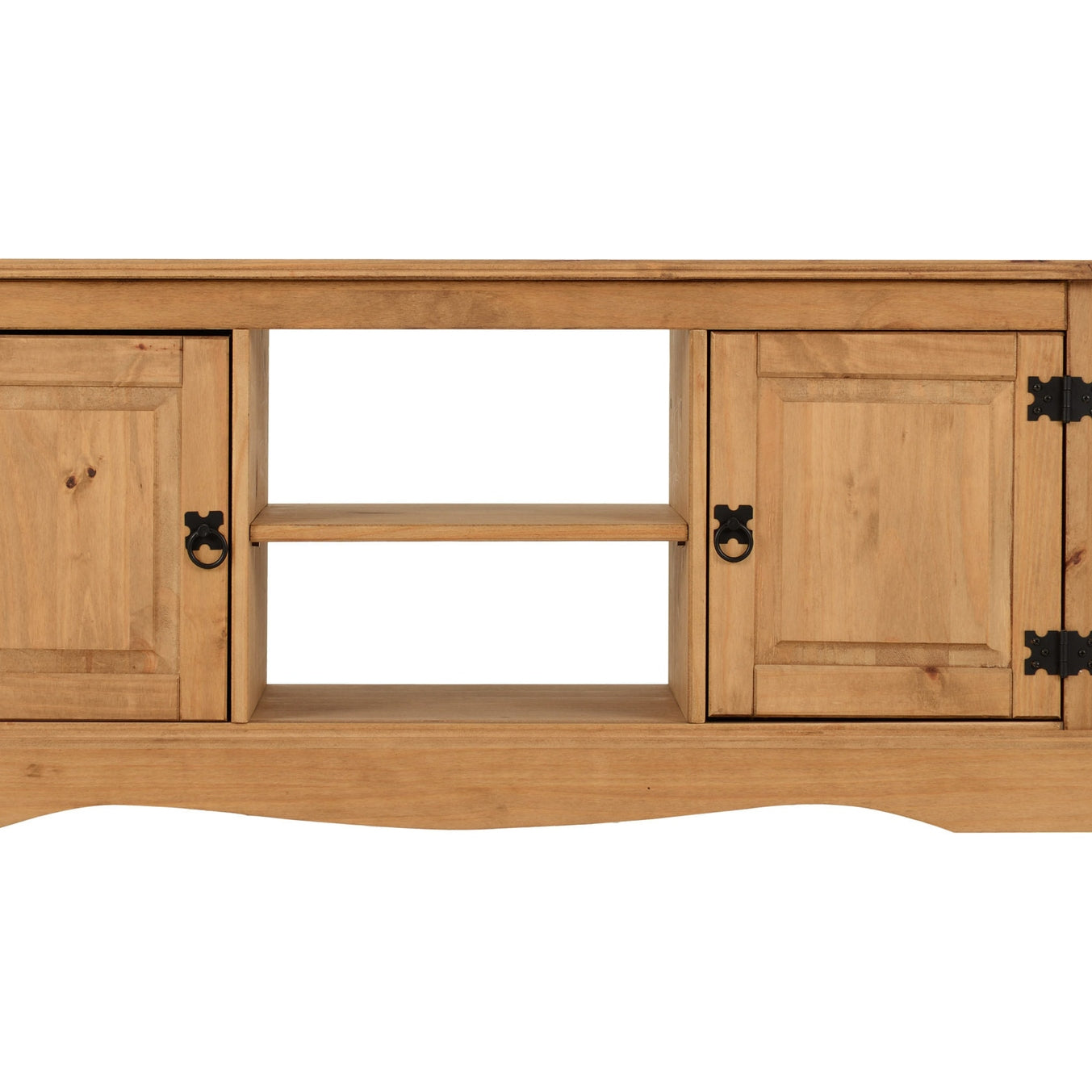 Corona 2 Door Flat Screen Tv Unit - Distressed Waxed Pine