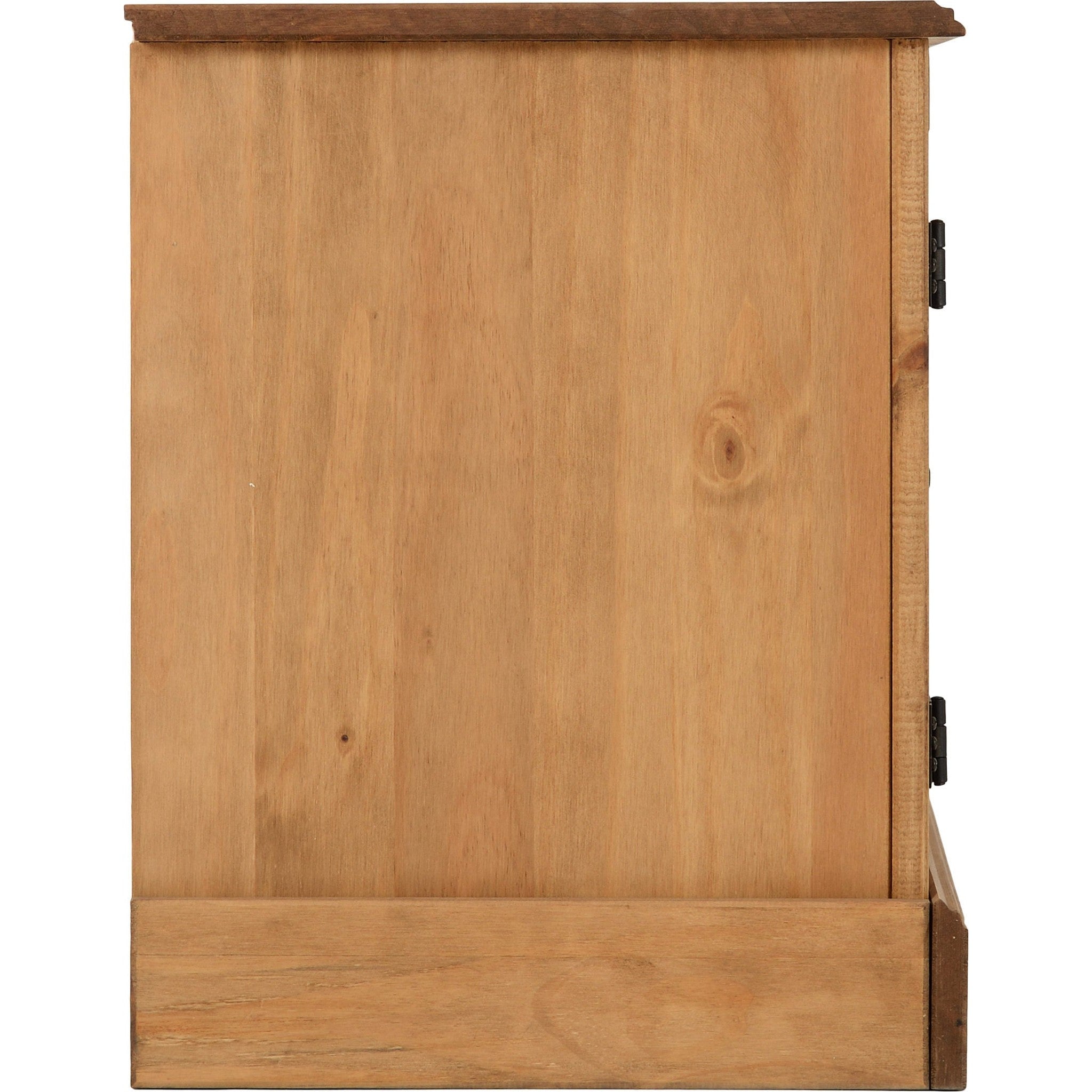 Corona 2 Door Flat Screen Tv Unit - Distressed Waxed Pine
