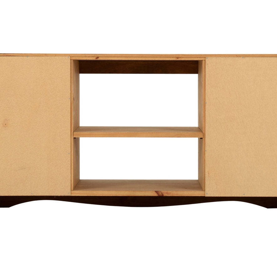 Corona 2 Door Flat Screen Tv Unit - Distressed Waxed Pine