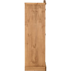 Corona 2 Door Wardrobe - Distressed Waxed Pine