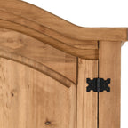 Corona 2 Door Wardrobe - Distressed Waxed Pine