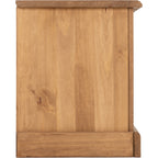 Corona 2 Drawer Flat Screen Tv Unit No Shelf - Distressed Waxed Pine