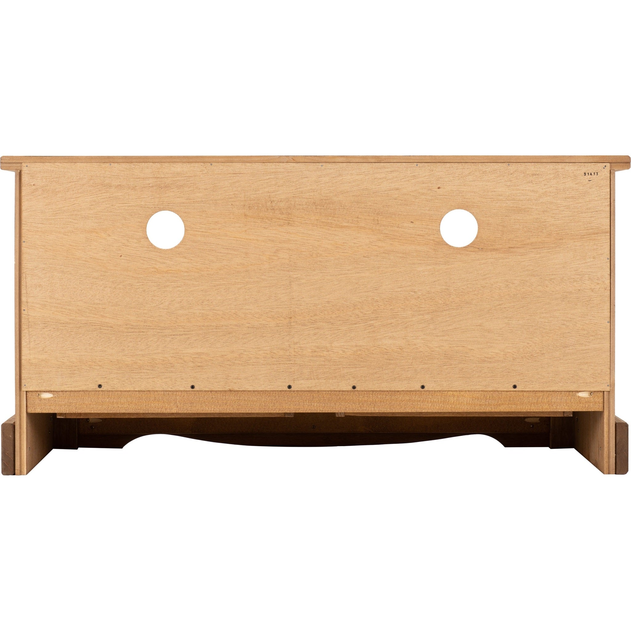 Corona 2 Drawer Flat Screen Tv Unit No Shelf - Distressed Waxed Pine