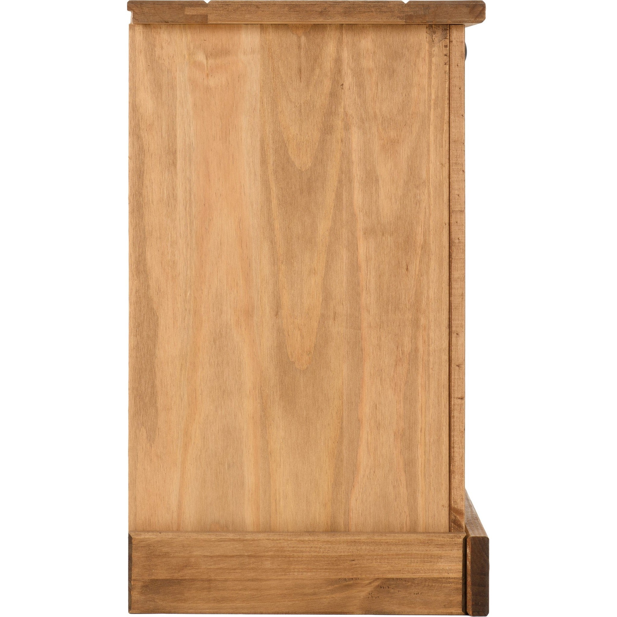 Corona 3 Drawer Bedside - Distressed Waxed Pine