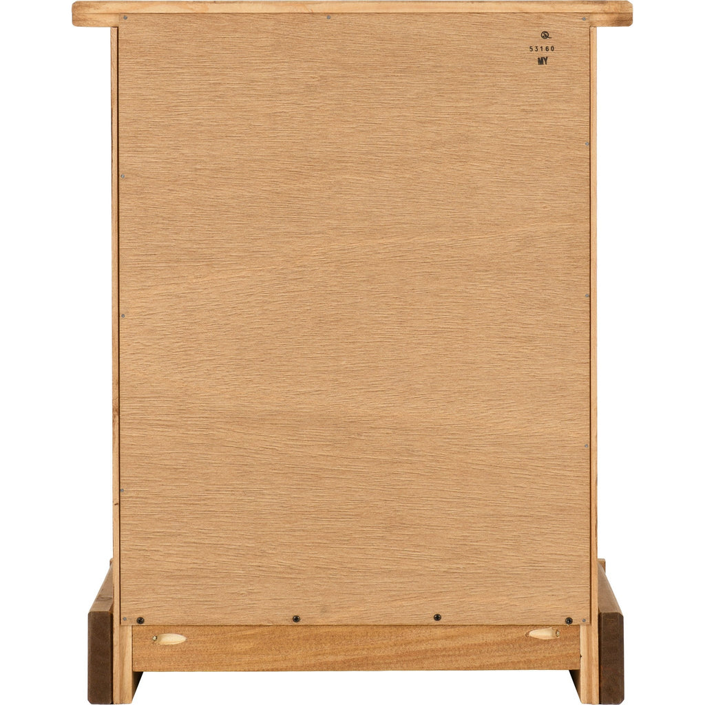 Corona 3 Drawer Bedside - Distressed Waxed Pine