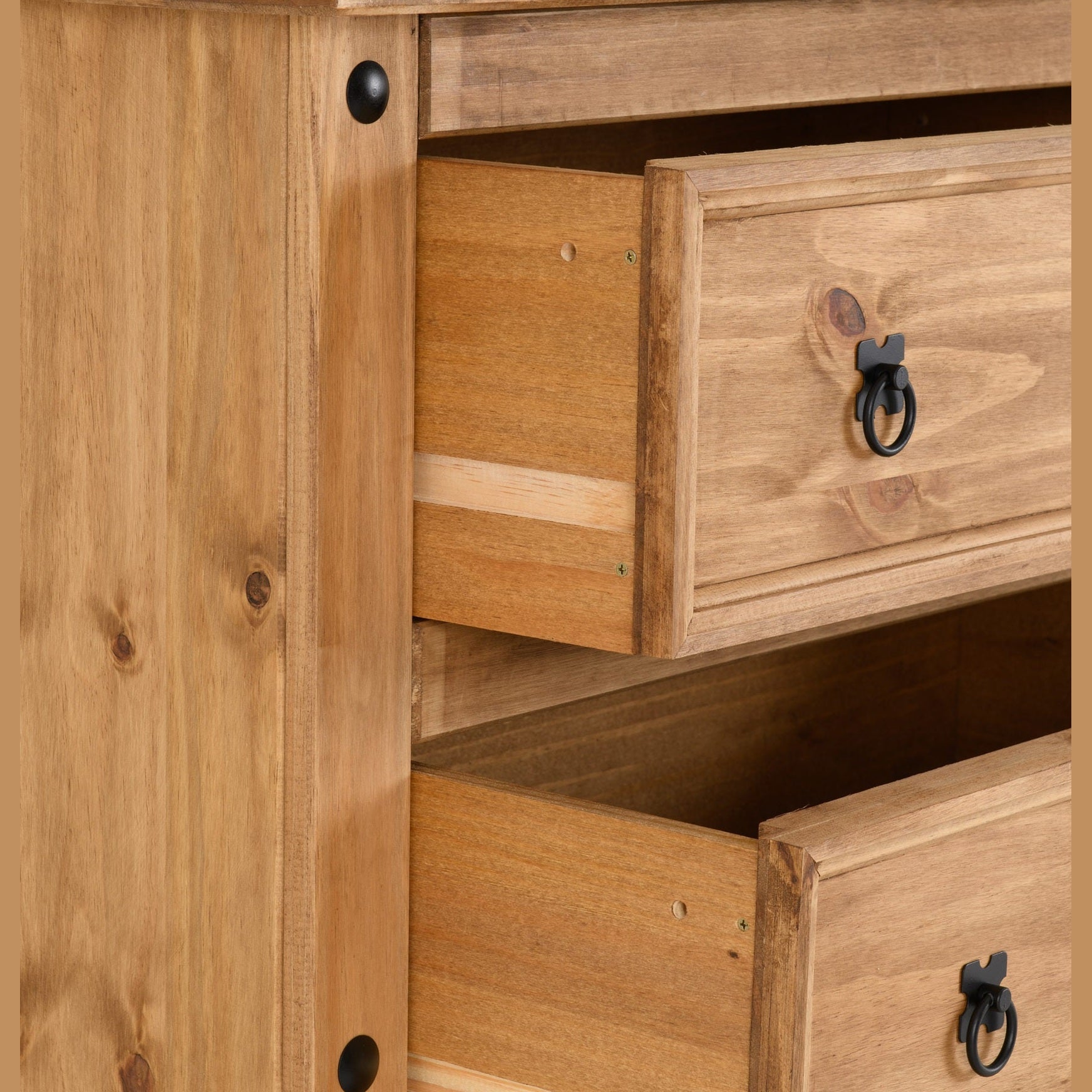 Corona 3 Drawer Chest - Distressed Waxed Pine