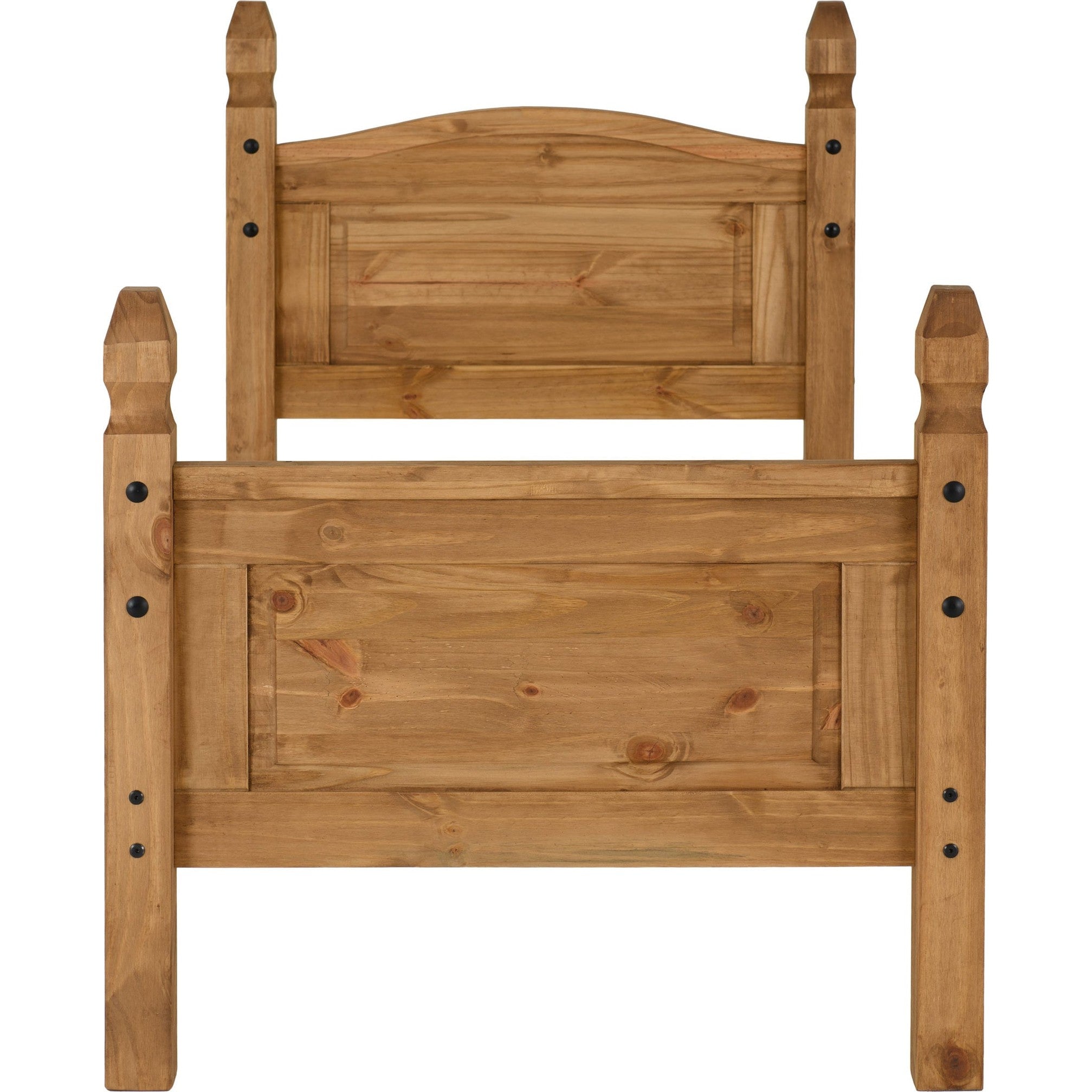 Corona 3' High End Bed - Distressed Waxed Pine