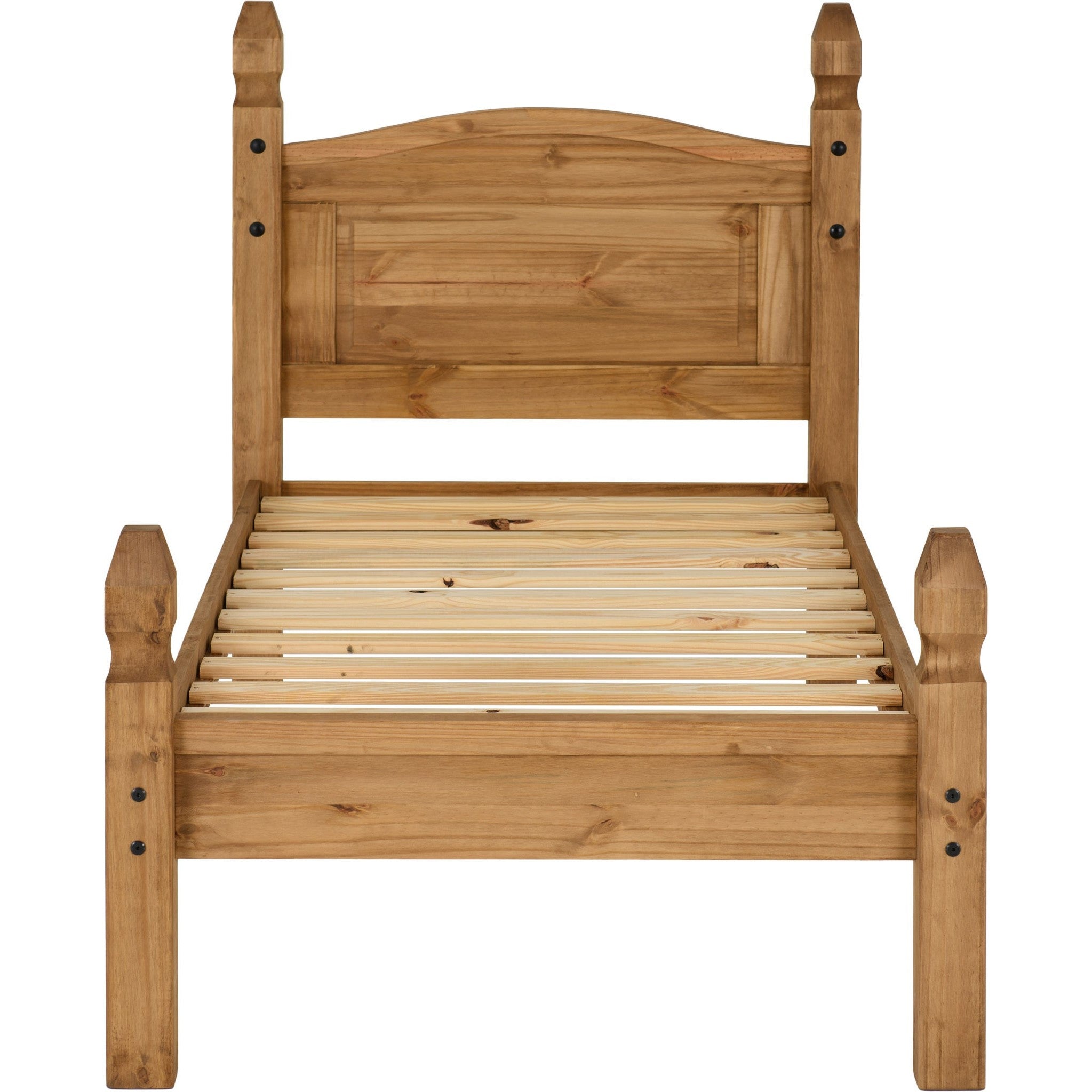 Corona 3' Low End Bed - Distressed Waxed Pine