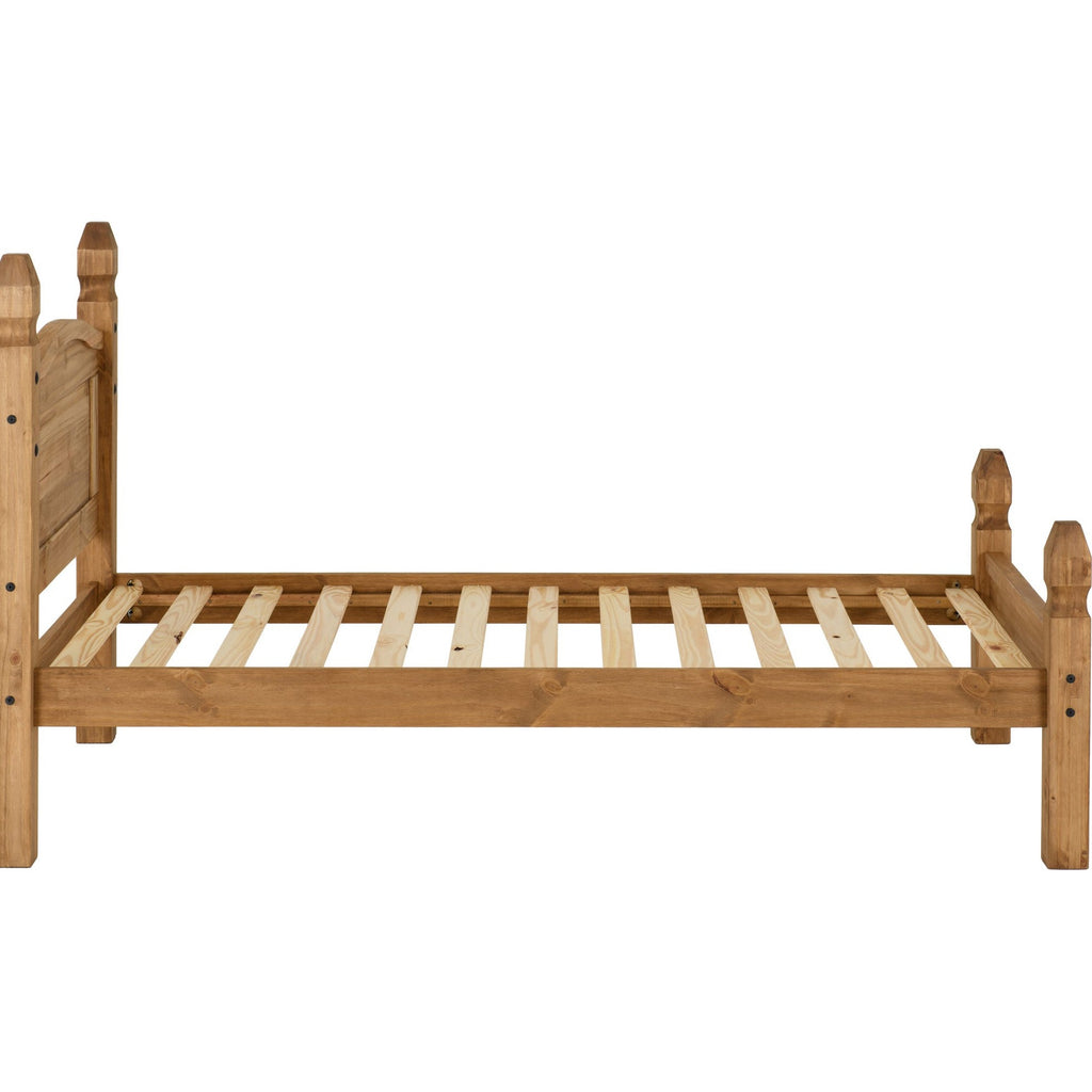 Corona 3' Low End Bed - Distressed Waxed Pine