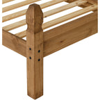 Corona 3' Low End Bed - Distressed Waxed Pine