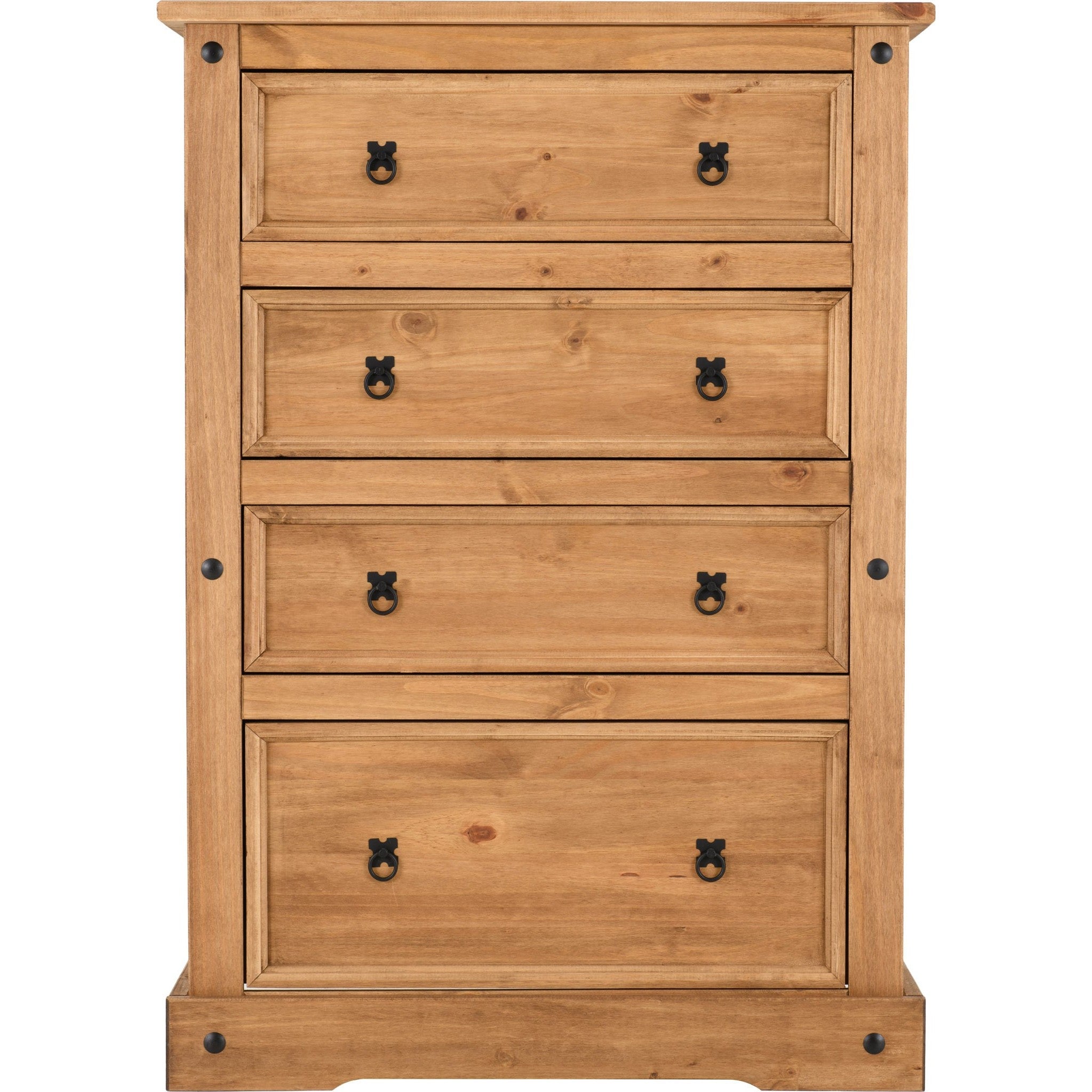 Corona 4 Drawer Chest - Distressed Waxed Pine