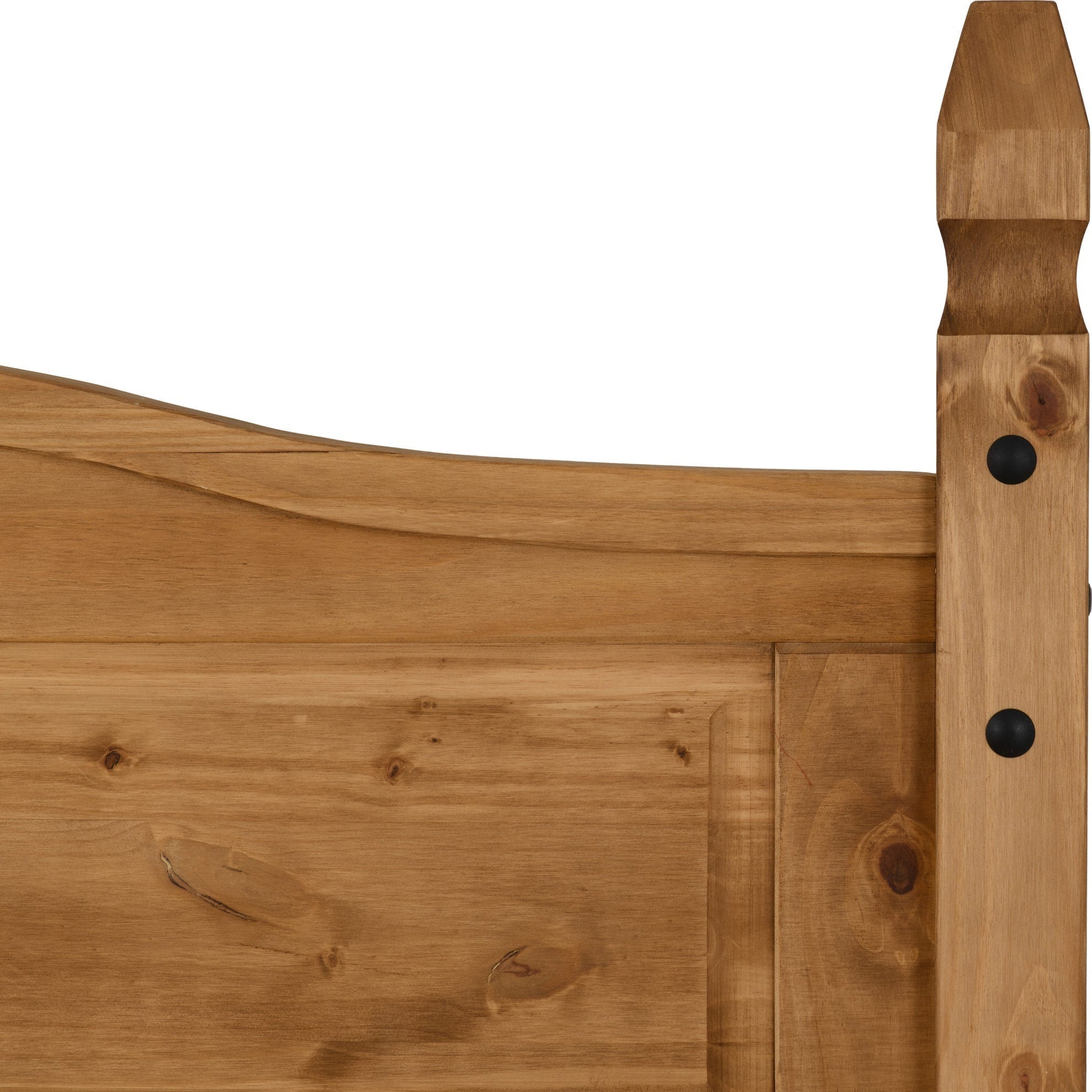 Corona 4'6" High End Bed - Distressed Waxed Pine