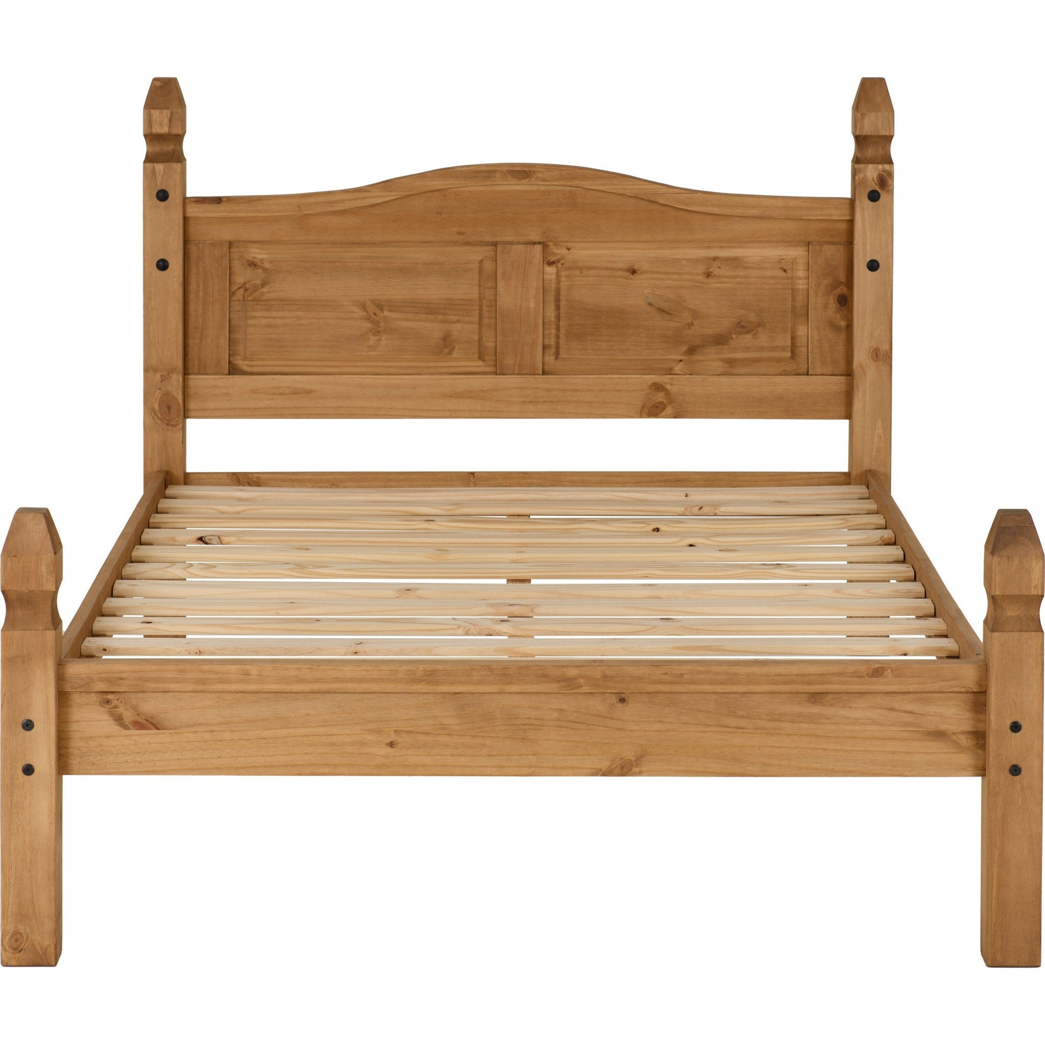 Corona 4'6" Low End Bed - Distressed Waxed Pine