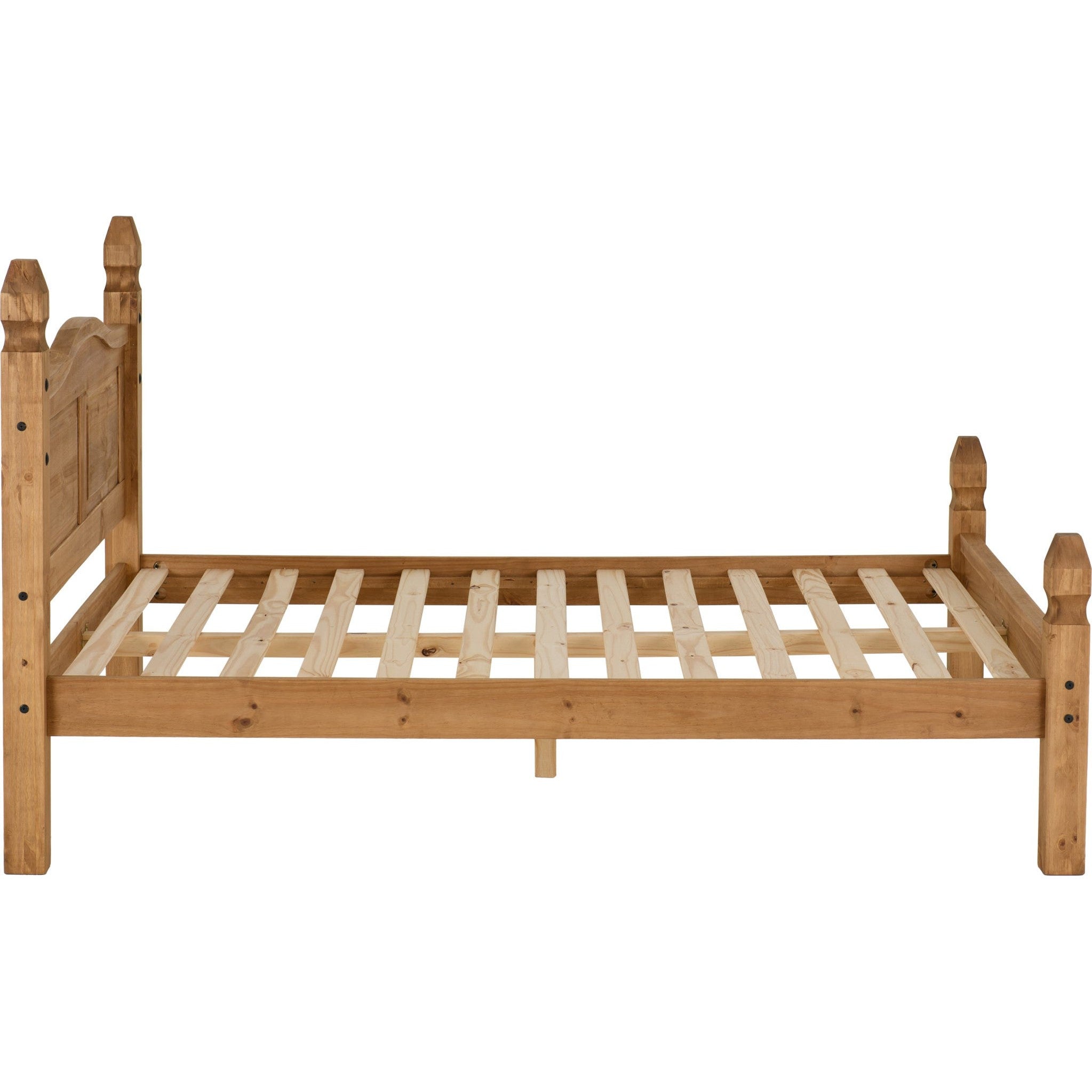 Corona 4'6" Low End Bed - Distressed Waxed Pine