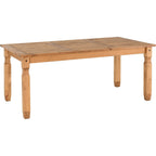 Corona 6' Dining Set X6 Chairs - Distressed Waxed Pine