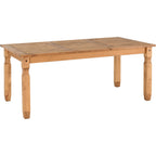 Corona 6' Dining Set X6 Chairs - Distressed Waxed Pine
