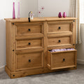 Corona 6 Drawer Chest - Distressed Waxed Pine