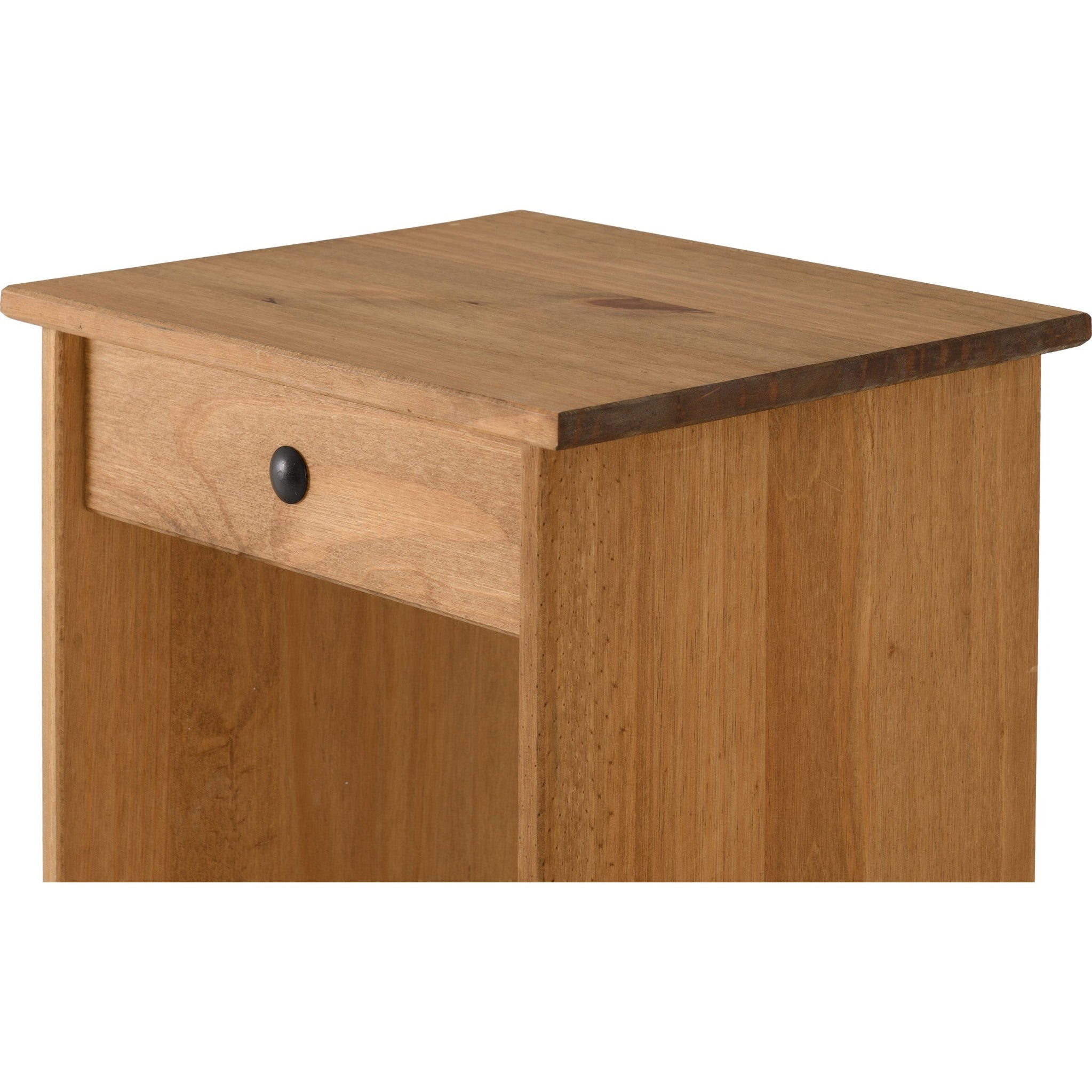 Corona Dressing Table Stool - Distressed Waxed Pine