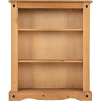 Corona Low Bookcase - Distressed Waxed Pine