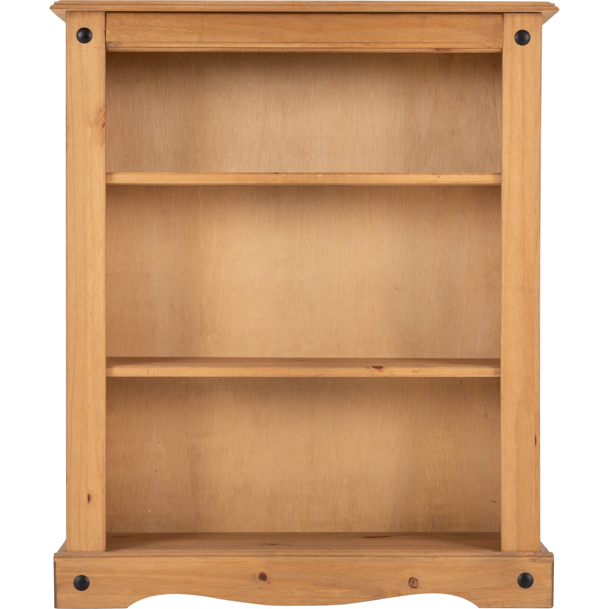 Corona Low Bookcase - Distressed Waxed Pine