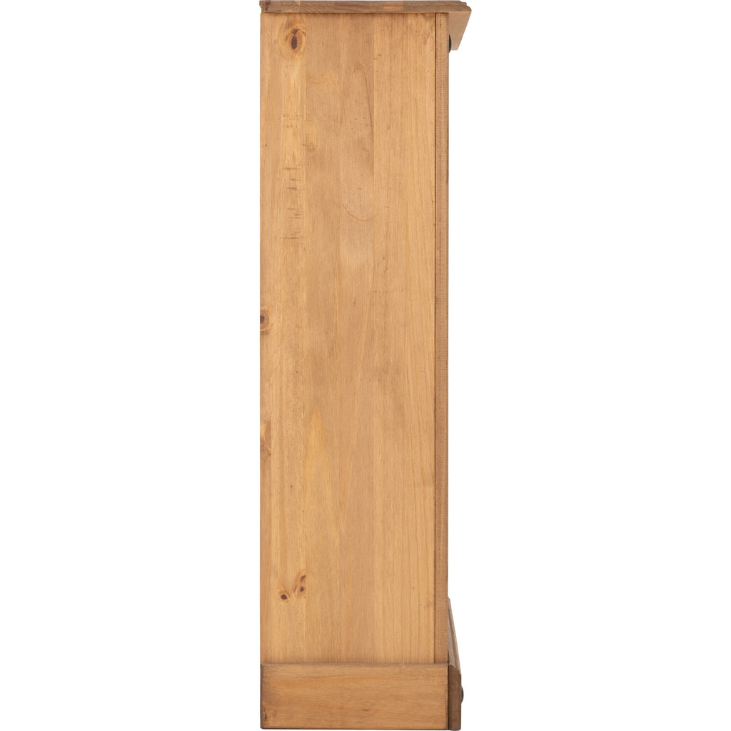 Corona Low Bookcase - Distressed Waxed Pine