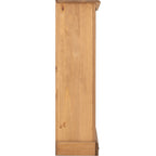 Corona Low Bookcase - Distressed Waxed Pine