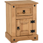 Corona Petite Bedside - Distressed Waxed Pine