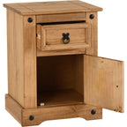 Corona Petite Bedside - Distressed Waxed Pine