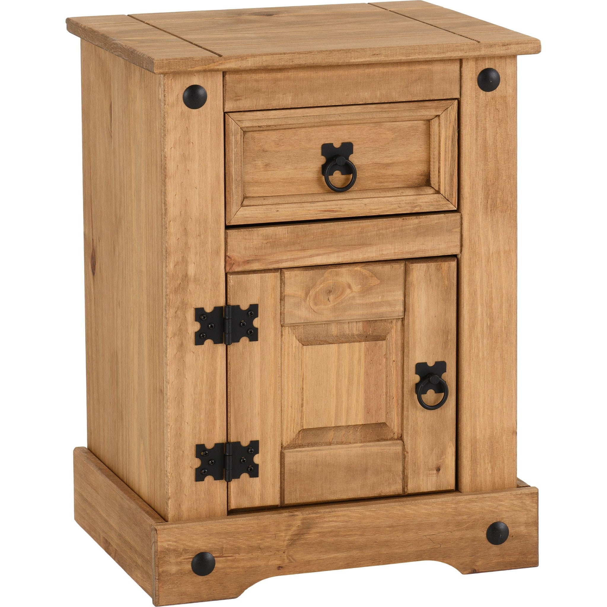 Corona Petite Bedside - Distressed Waxed Pine