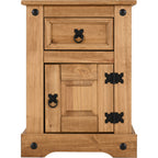Corona Petite Bedside - Distressed Waxed Pine