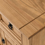 Corona Petite Bedside - Distressed Waxed Pine