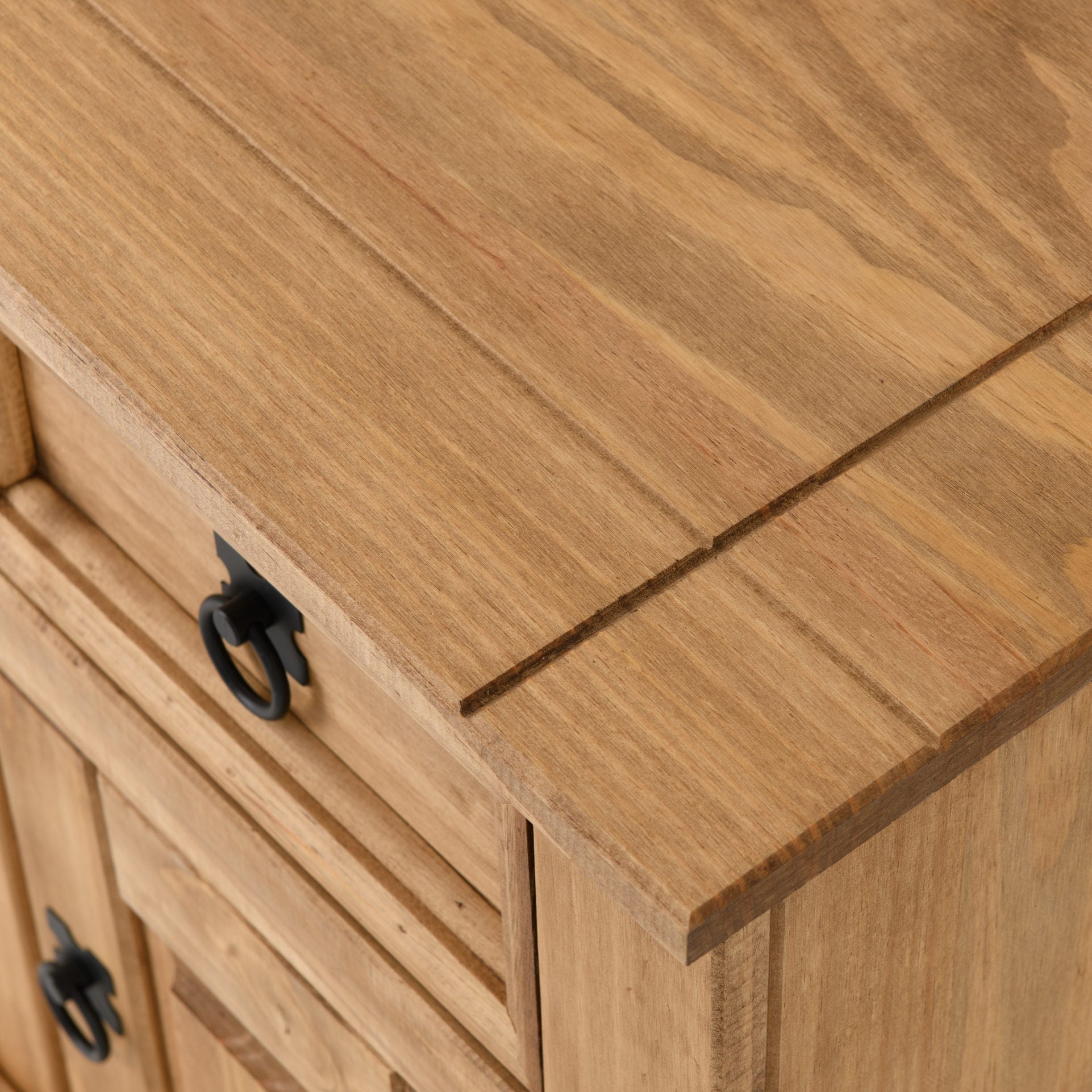 Corona Petite Bedside - Distressed Waxed Pine