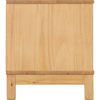 Corona Rattan 1 Door 1 Drawer Tv Unit - Distressed Wax Pine/Rattan Effect