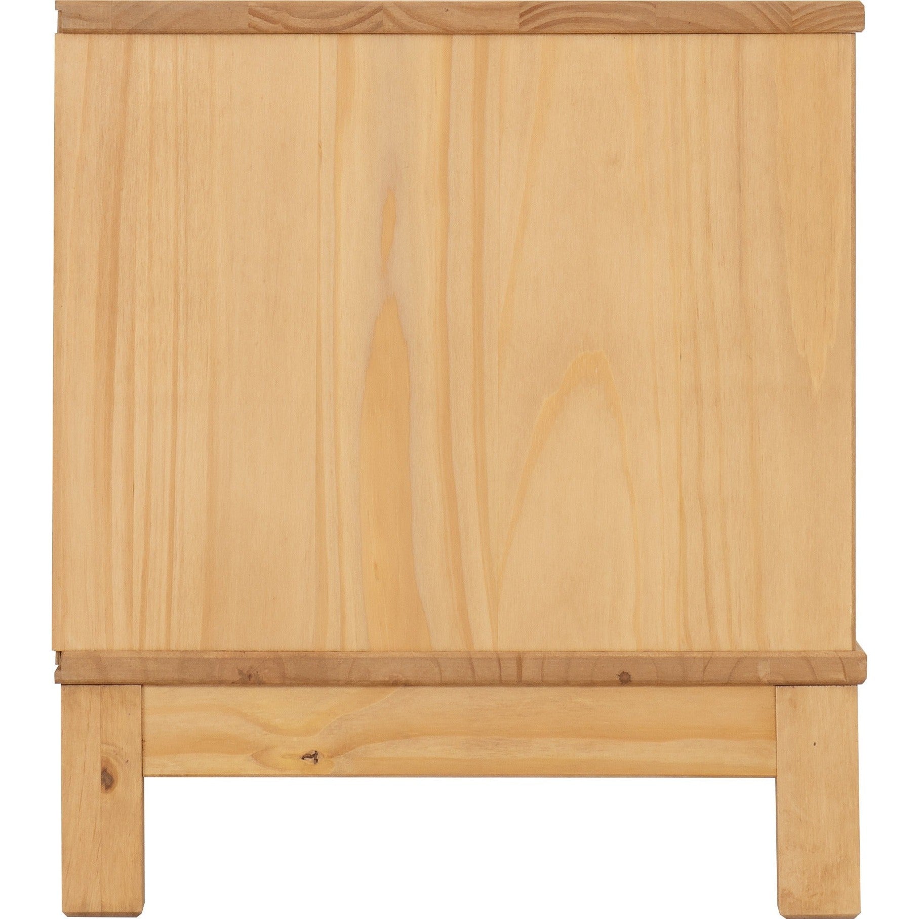 Corona Rattan 1 Door 1 Drawer Tv Unit - Distressed Wax Pine/Rattan Effect