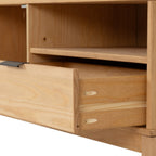 Corona Rattan 1 Door 1 Drawer Tv Unit - Distressed Wax Pine/Rattan Effect