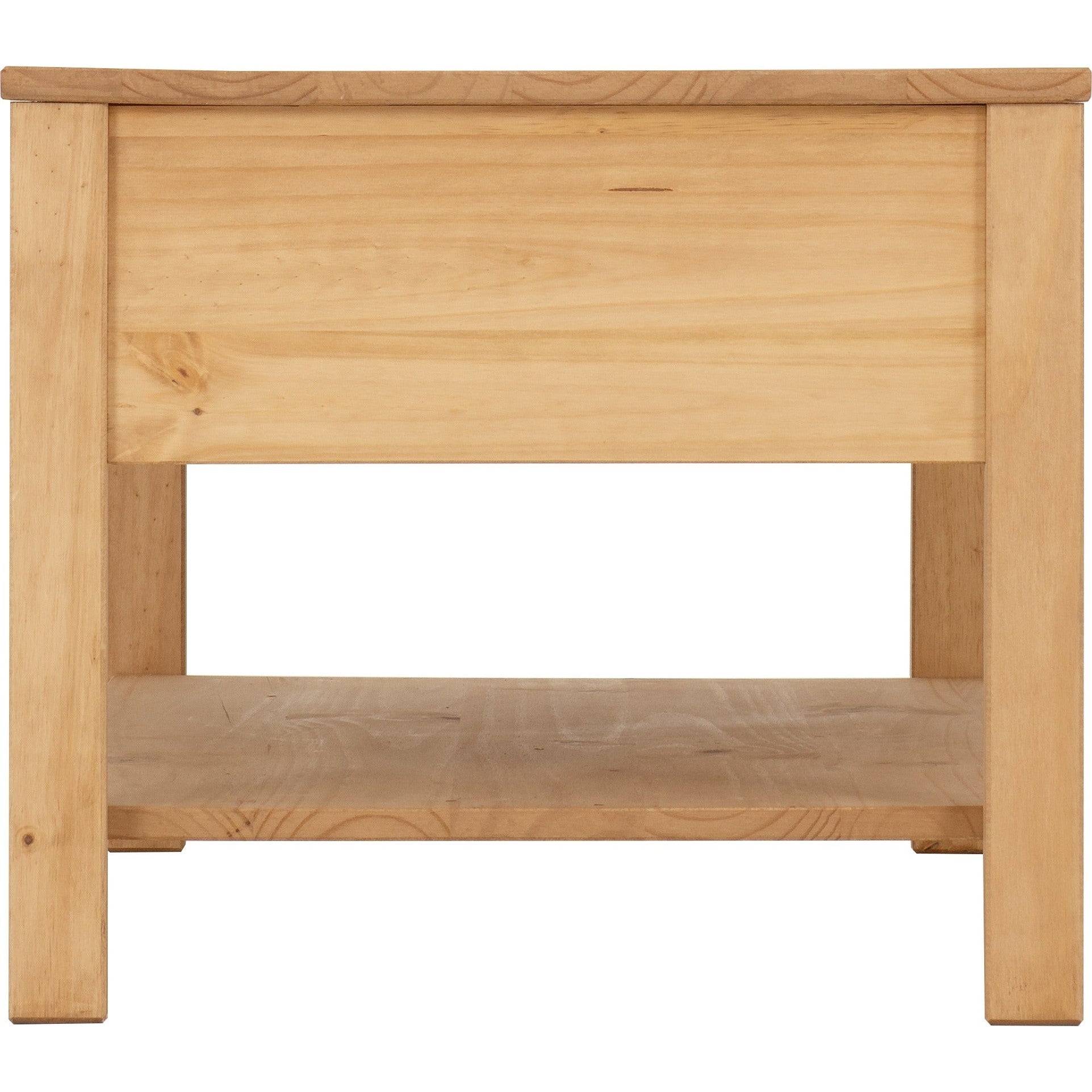 Corona Rattan 2 Drawer Coffee Table - Distressed Wax Pine/Rattan Effect