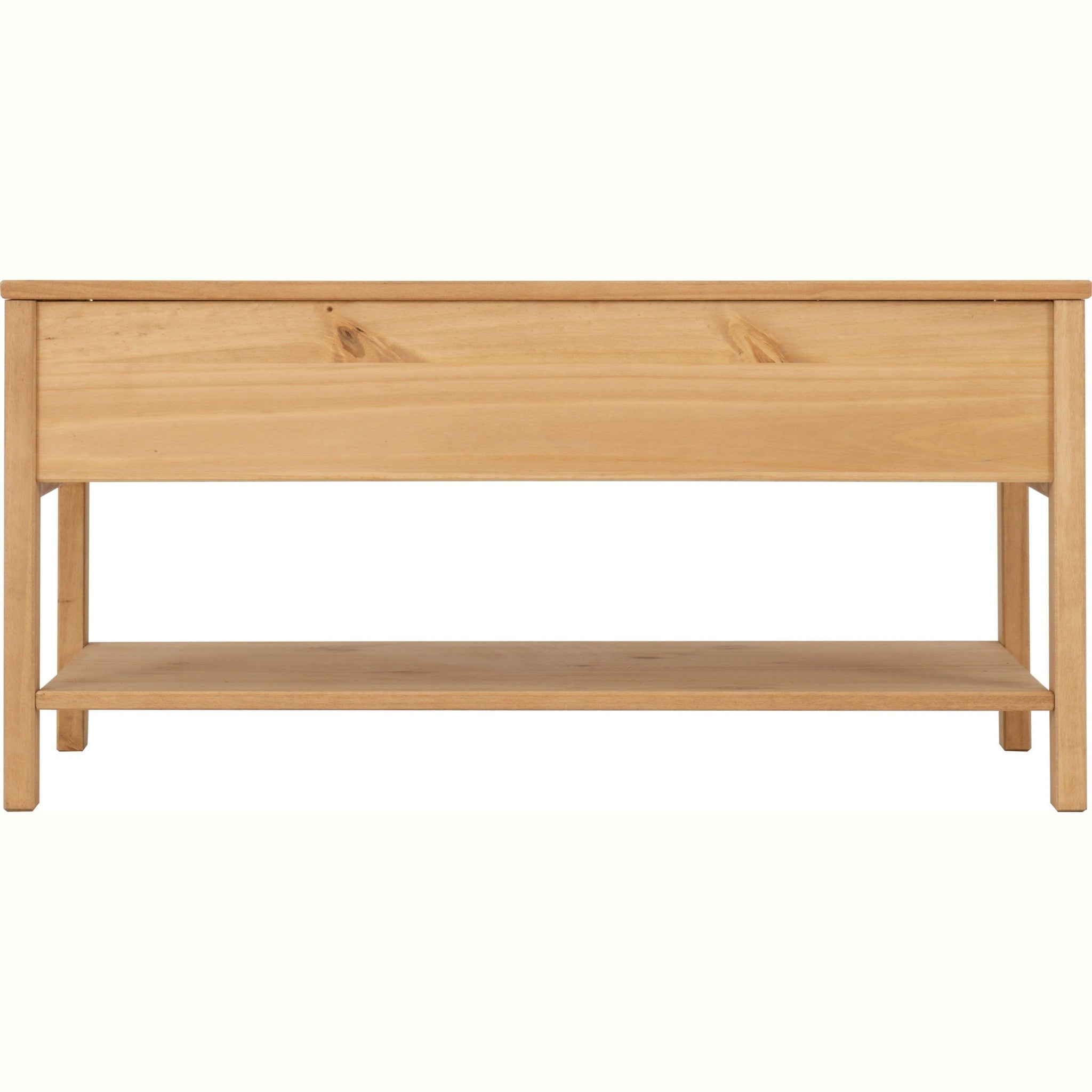 Corona Rattan 2 Drawer Coffee Table - Distressed Wax Pine/Rattan Effect