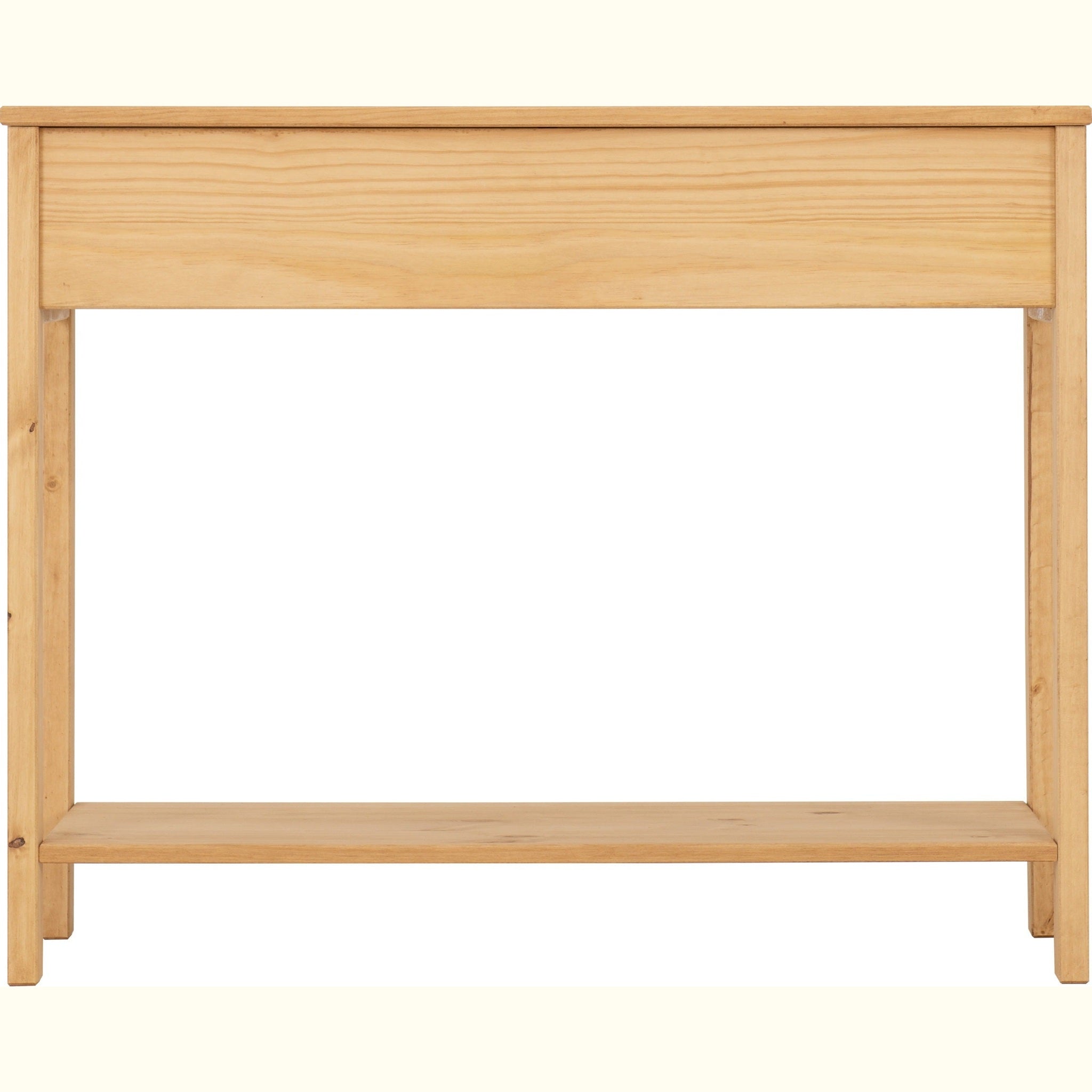 Corona Rattan 2 Drawer Console Table - Distressed Wax Pine/Rattan Effect